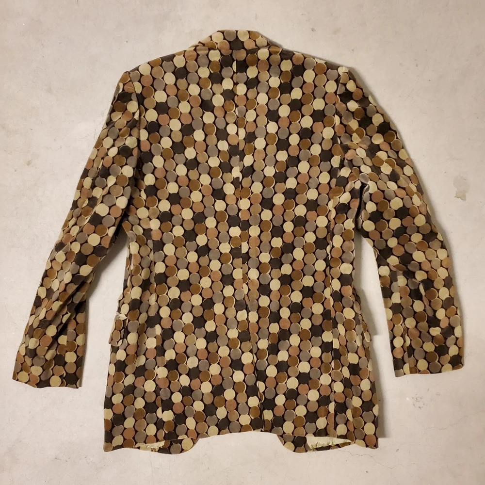 BESPOKE Velvet Blazer Tokyo Tailor Bangkok Polka Dot Mod 70s Retro Suit Jacket